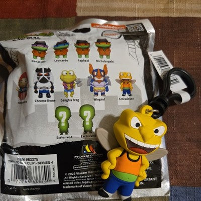TMNT Retro NEW * Screwloose Clip * Blind Bag Teenage Mutant Ninja Turtles