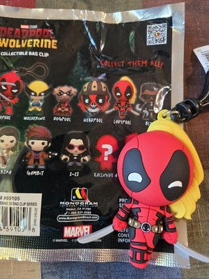Deadpool Wolverine NEW * Ladypool Clip * Blind Bag Movie Key Chain Monogram