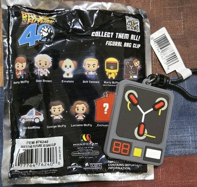Back To The Future NEW *Flux Capacitor* Blind Bag Key 40th Anniversary Monogram