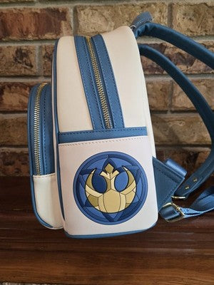 Loungefly Star Wars R2-D2 Stained Glass Portrait Mini Backpack  NWT