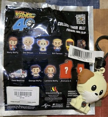 Back To The Future NEW *Einstein* Blind Bag Key 40th Anniversary Monogram