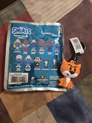 Smurfs NEW * Azrael Cat - Chase Clip * Blind Bag Cartoon Key Chain Monogram