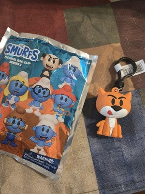 Smurfs NEW * Azrael Cat - Chase Clip * Blind Bag Cartoon Key Chain Monogram