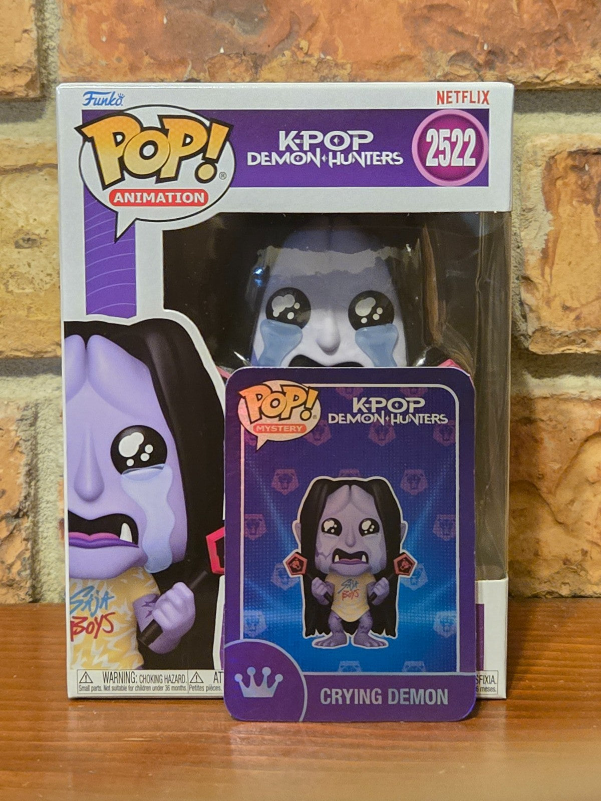Mystery Funko Pop! K-pop Demon Hunters - Crying Demon #2522 With Shiny Holo Card