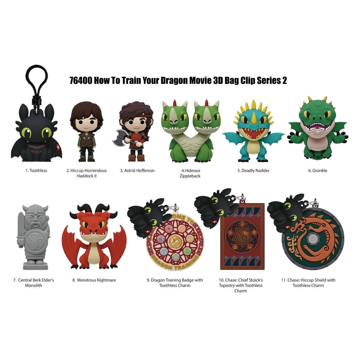 How to Train Your Dragon Figural Blind Bag Clip Dragon Training Badge 