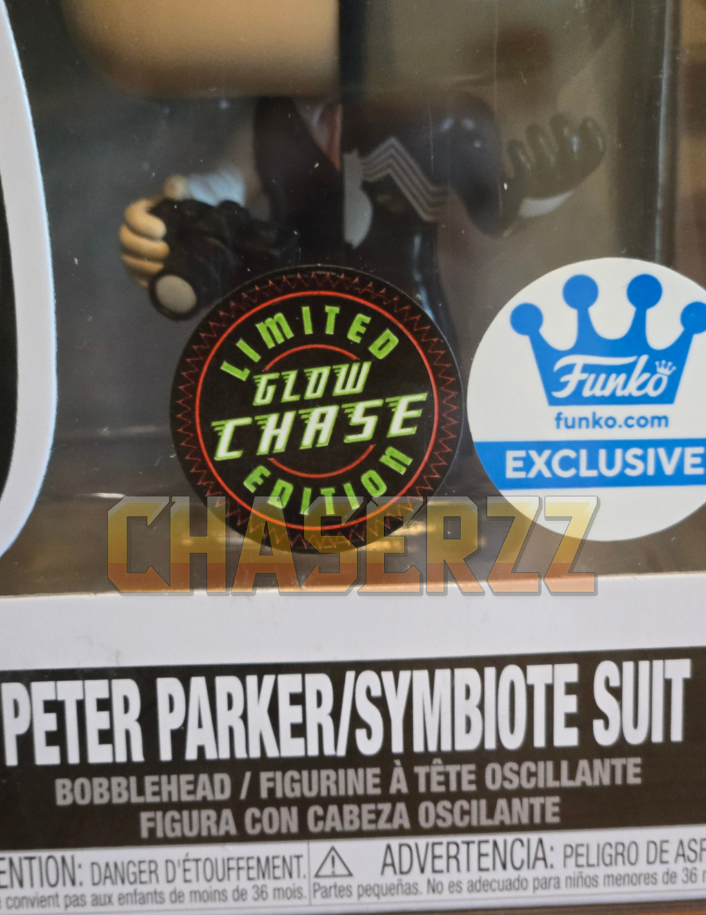 Funko Pop! Peter Parker/Symbiote Suit (GITD) (Chase) With Hard Case