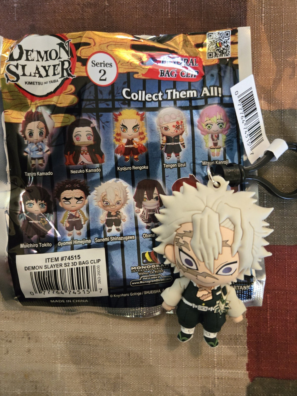 Demon Slayer  3D Foam Blind Bag Clip Series 2 Sanemi Shinazugawa