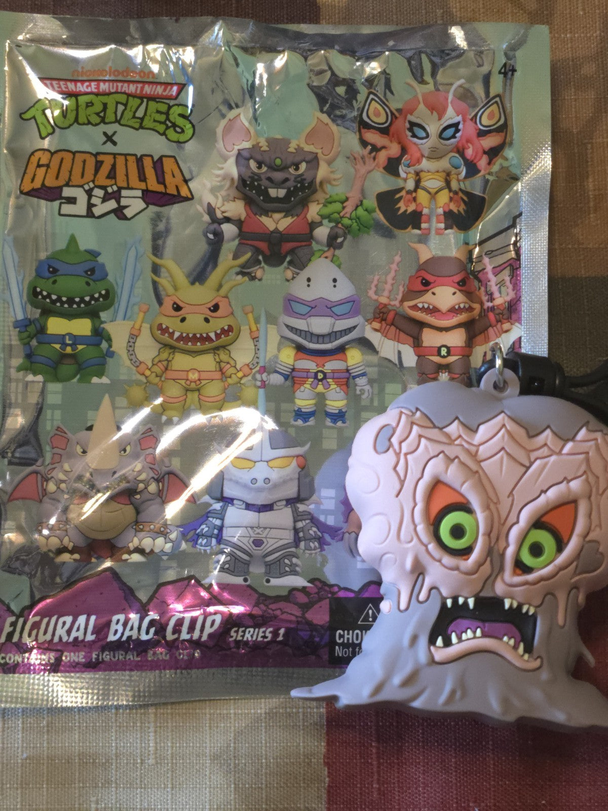 Godzilla x TMNT 3D Figural Blind Bag Clip Krang X Hedorah (CHASE)