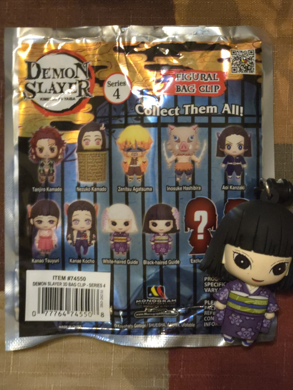 Demon Slayer Series 4 Figural Blind Bag Clip Black-haired Guide Monogram