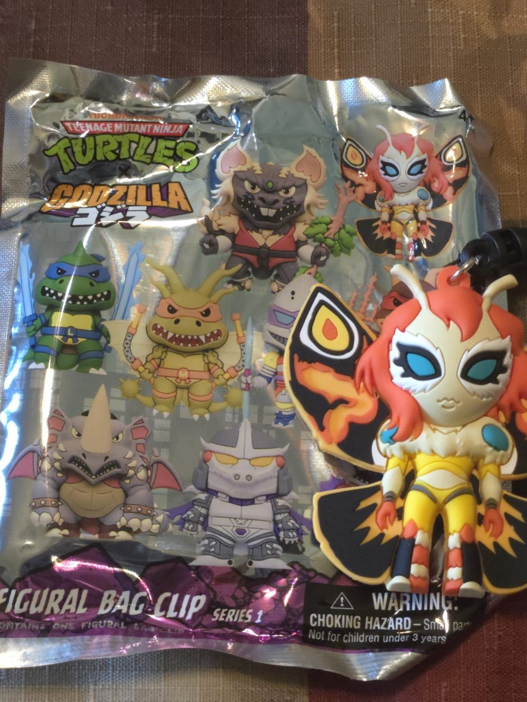 Godzilla x TMNT 3D Figural Blind Bag Clip April O'Neil X Mothra