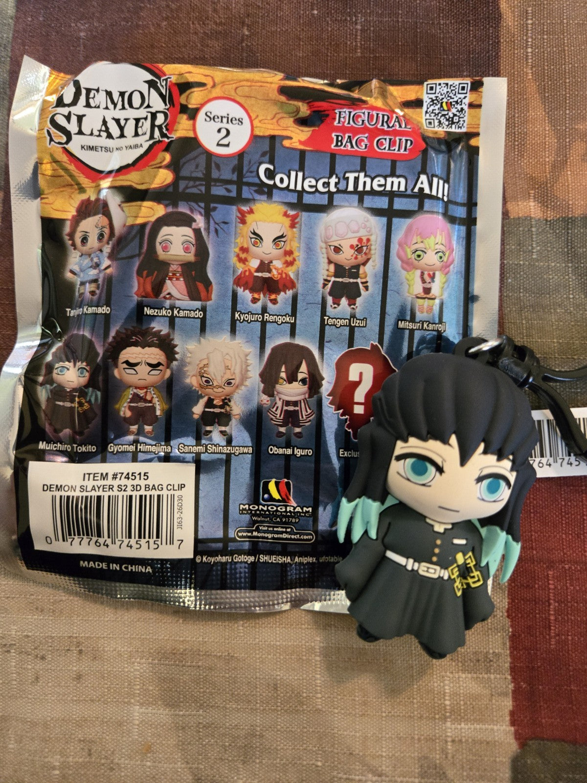 Demon Slayer  3D Foam Blind Bag Clip Series 2 Muichiro Tokito