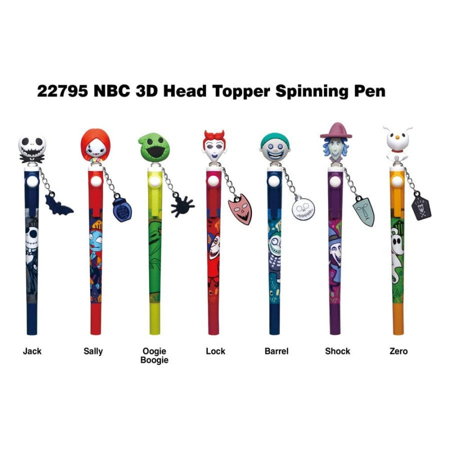 The Nightmare Before Christmas 3D Head Topper Spinning Pen (Six Options)Monogram