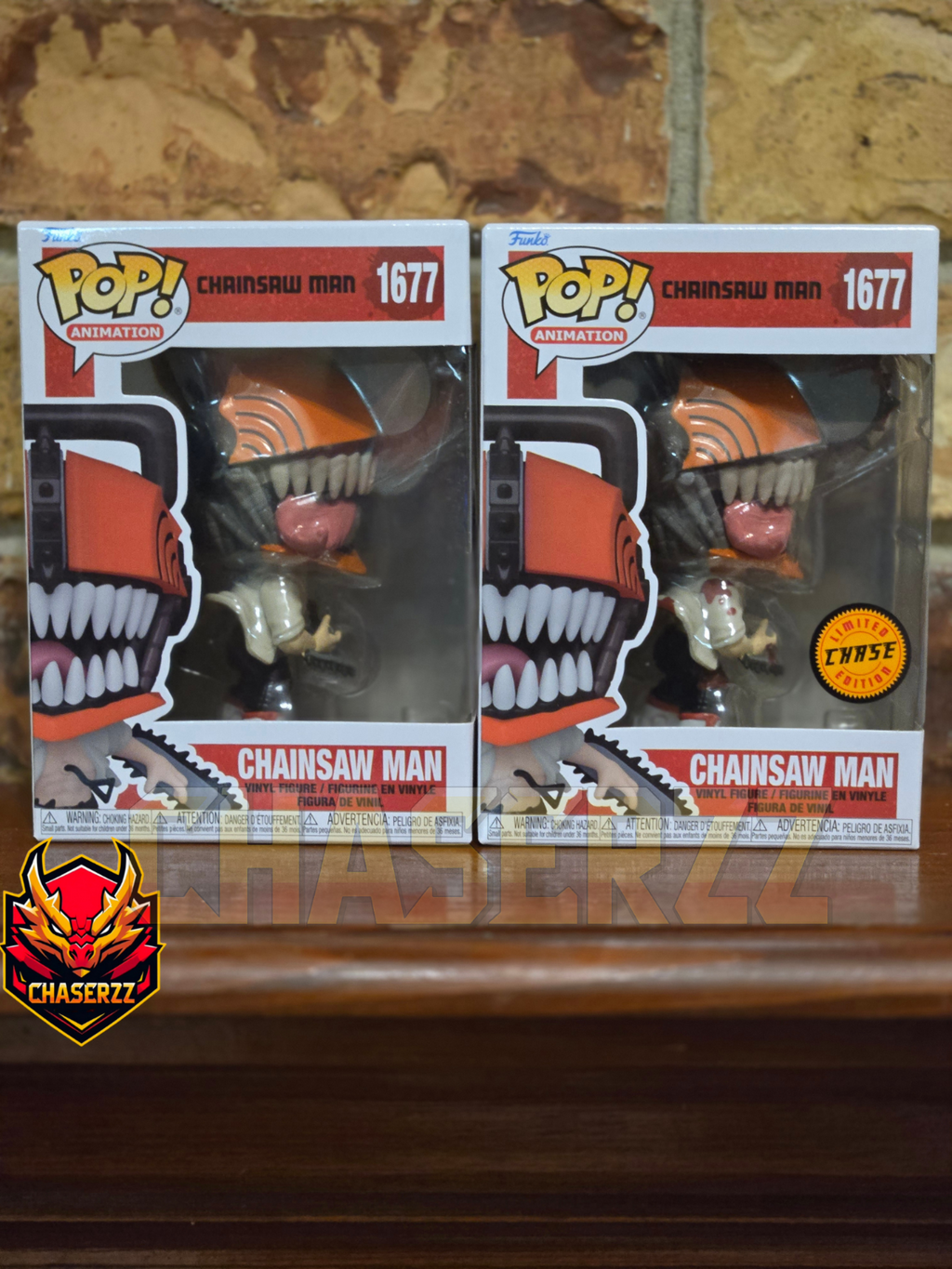 Funko Pop Chainsaw Man 1677 Common & Chase Bundle