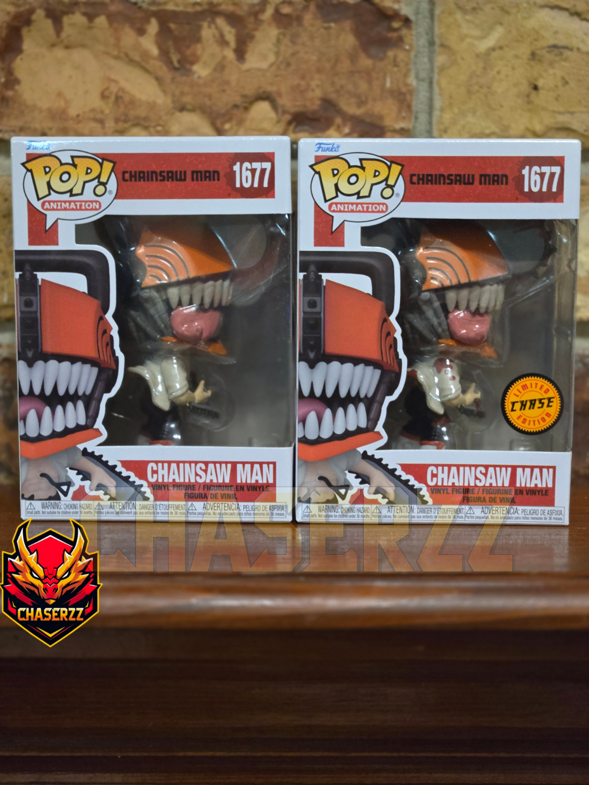 Funko Pop Chainsaw Man 1677 Common & Chase Bundle