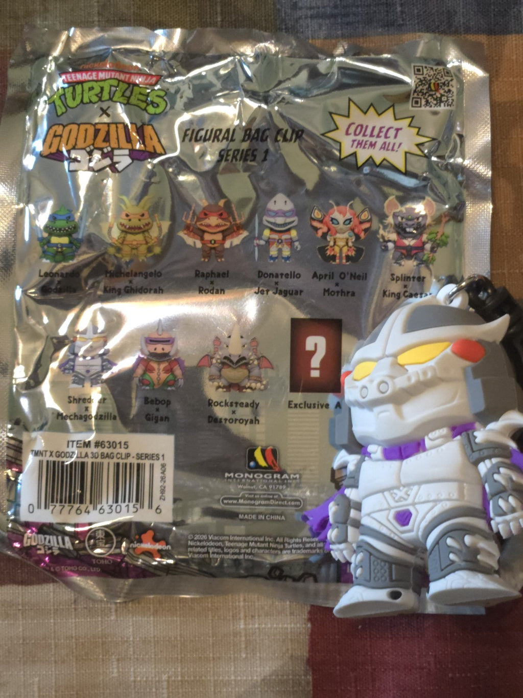 Godzilla x TMNT 3D Figural Blind Bag Clip Shredder X Mechagodzilla