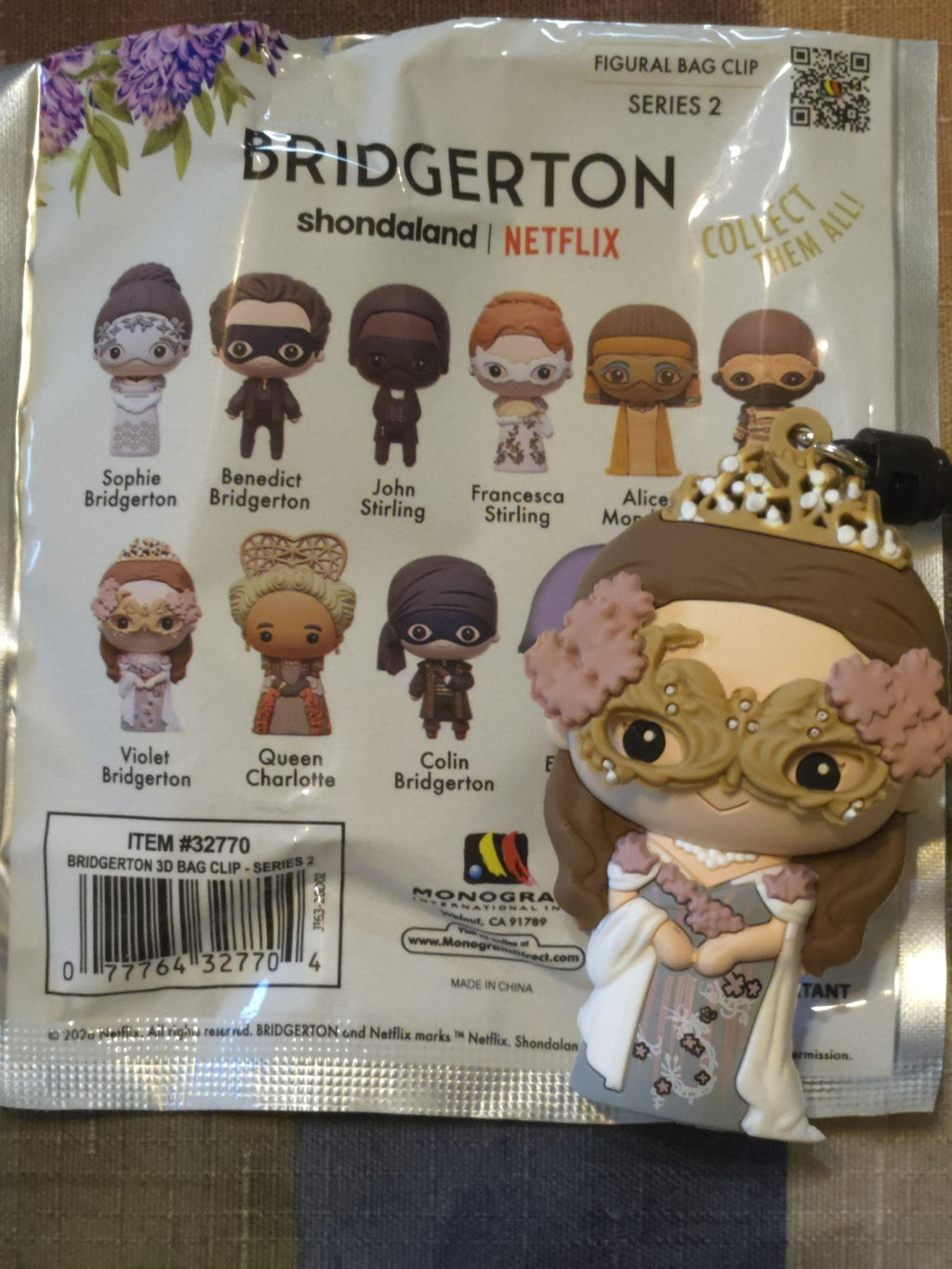 Bridgerton Series 2 Blind Bag Clip Violet Bridgerton