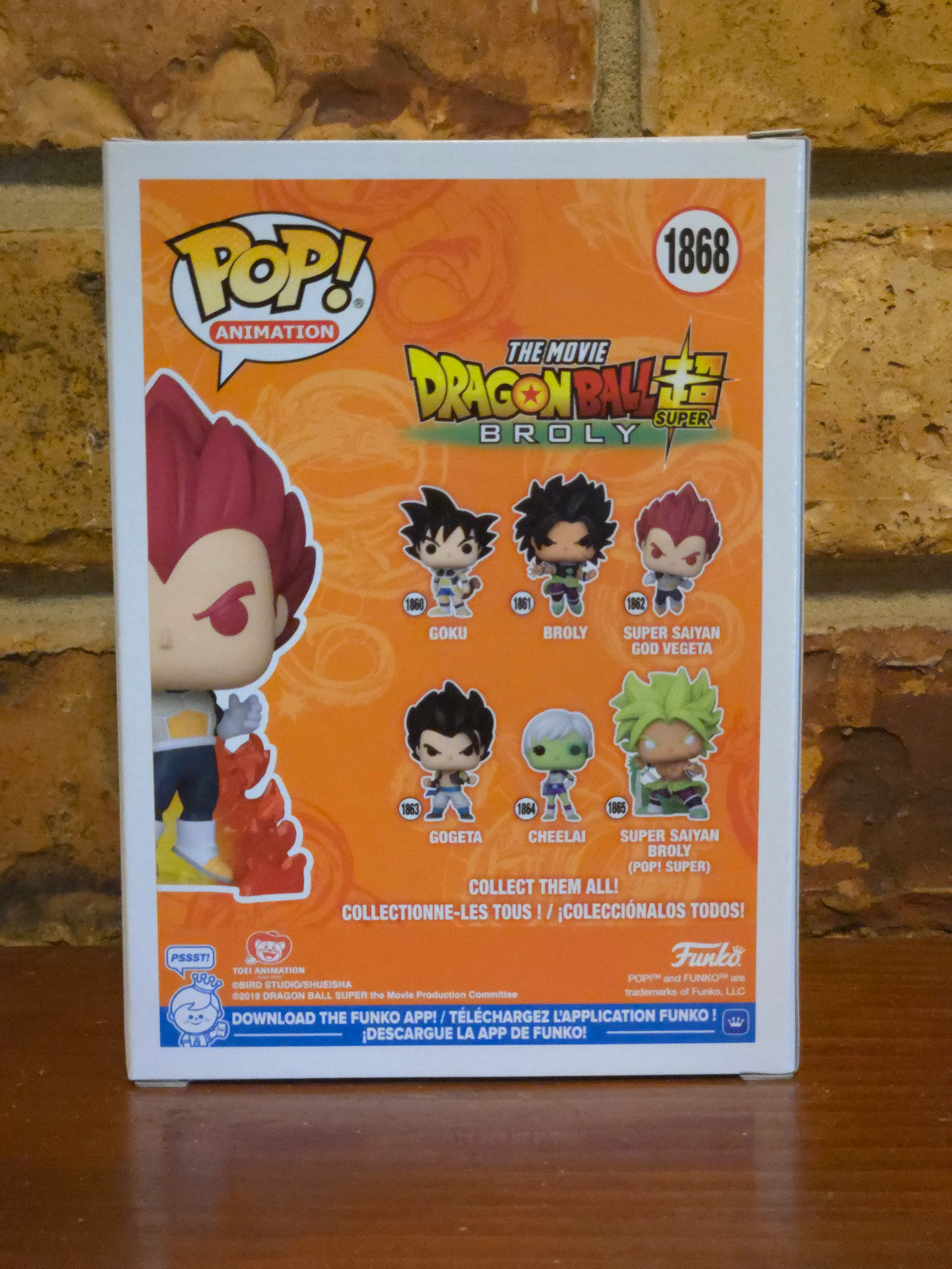 Funko Pop! Dragon Ball Super Saiyan God Vegeta #1868 Chalice Exclusive