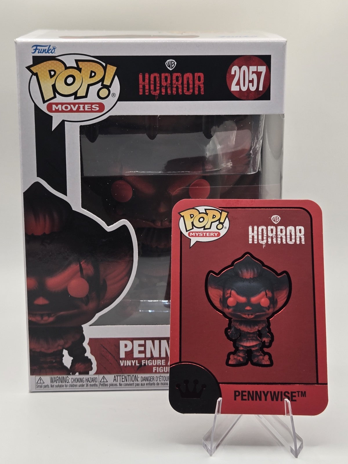 Funko Pop! Horror Pop Mystery Pennywise #2057 With Shiny Holo Card
