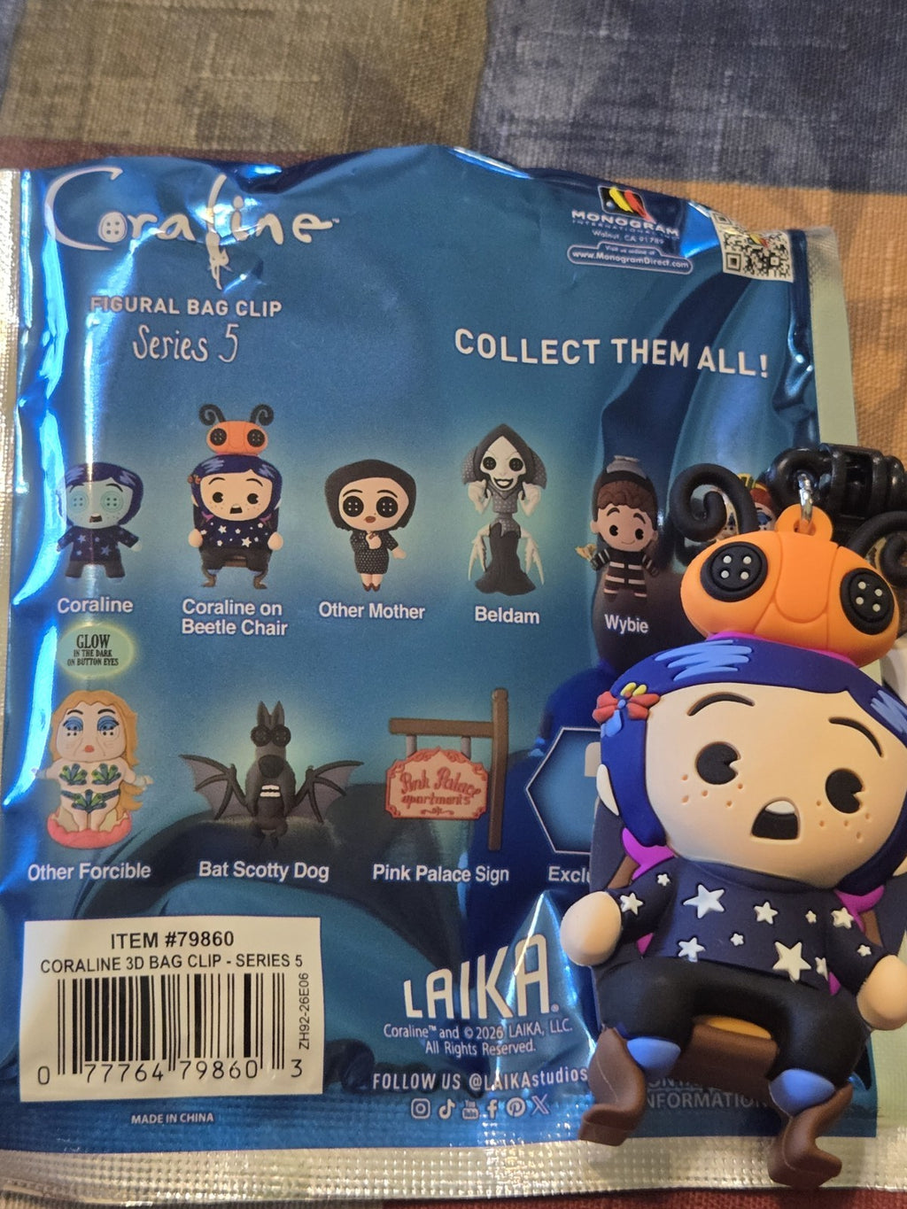 Coraline Series 5 Figural Blind Bag Clip Coraline On Beetle Chair