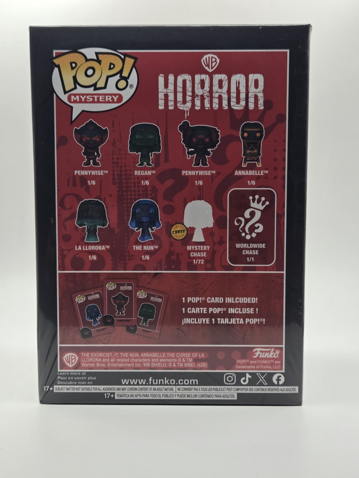 Funko Pop! Horror Pop Mystery Pennywise #2057 With Shiny Holo Card