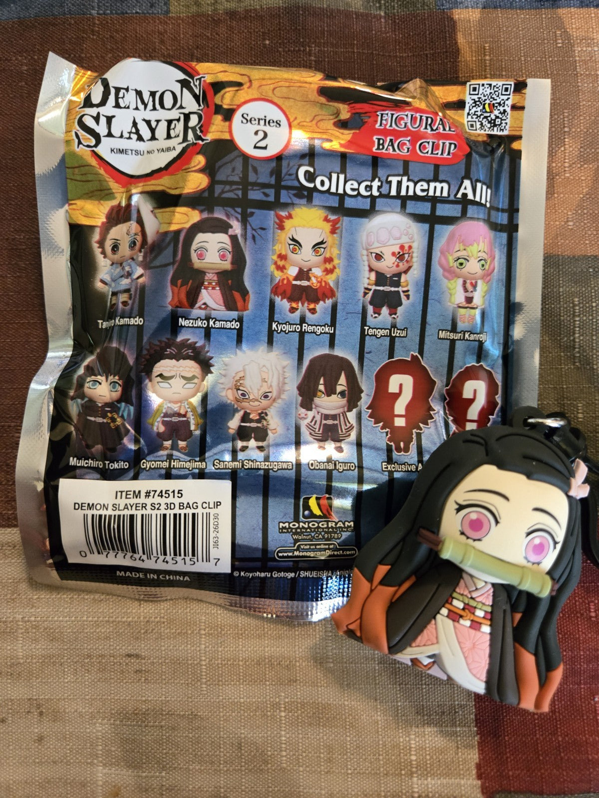 Demon Slayer  3D Foam Blind Bag Clip Series 2 Nezuko Kamado