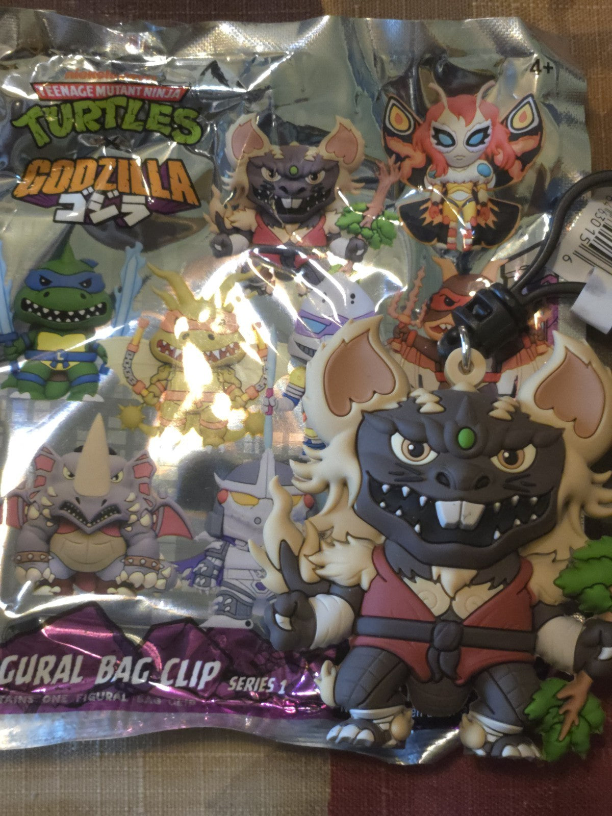 Godzilla x TMNT 3D Figural Blind Bag Clip Splinter X King Caesar