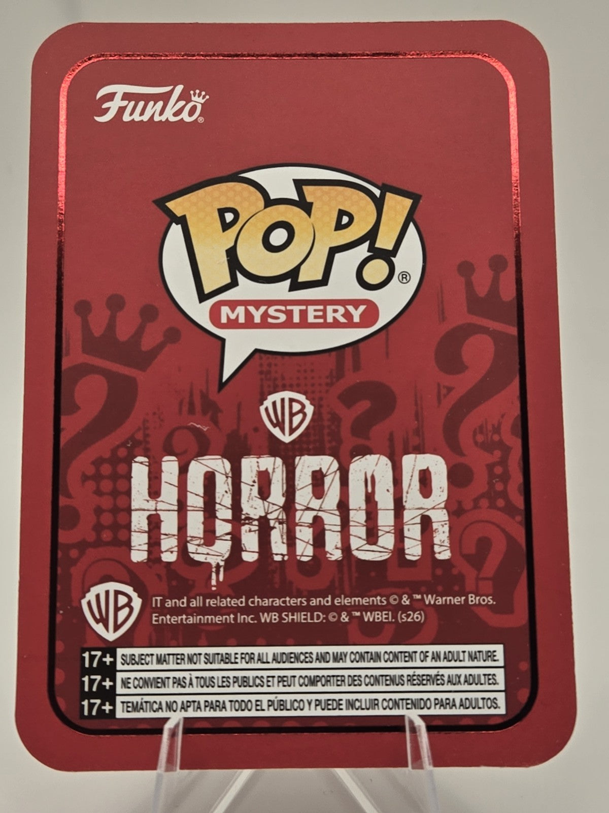 Funko Pop! Horror Pop Mystery Pennywise #2057 With Shiny Holo Card