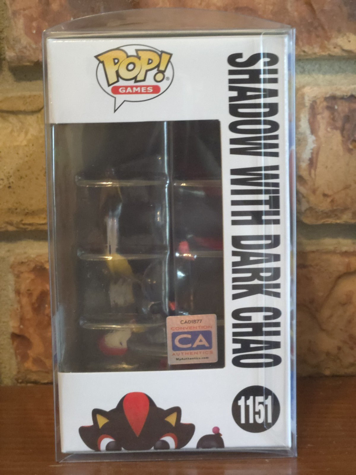 Funko Pop! Sonic The Hedgehog Shadow With Dark Chao #1151 Flocked SE W/Protector