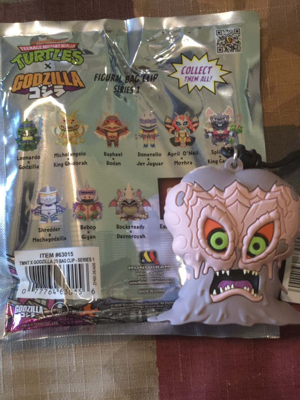 Godzilla x TMNT 3D Figural Blind Bag Clip Krang X Hedorah (CHASE)