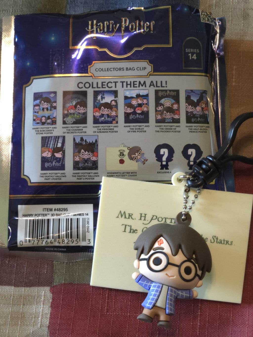 Harry Potter Series 14 3D Foam Blind  Bag Clip Hogwarts Letter With Harry Charm