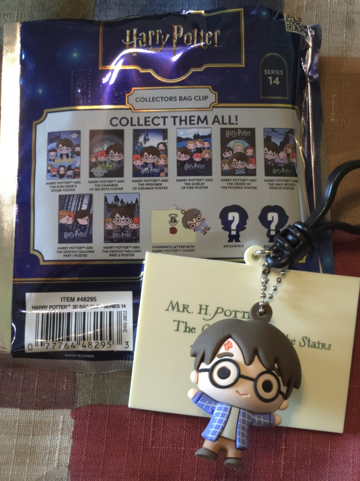 Harry Potter Series 14 3D Foam Blind  Bag Clip Hogwarts Letter With Harry Charm
