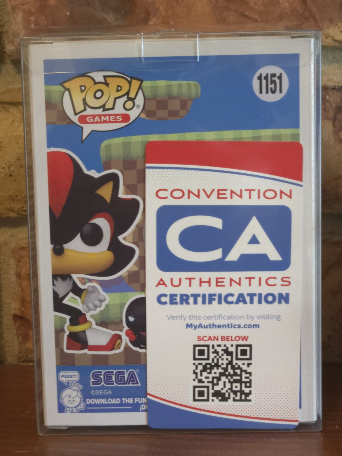 Funko Pop! Sonic The Hedgehog Shadow With Dark Chao #1151 Flocked SE W/Protector