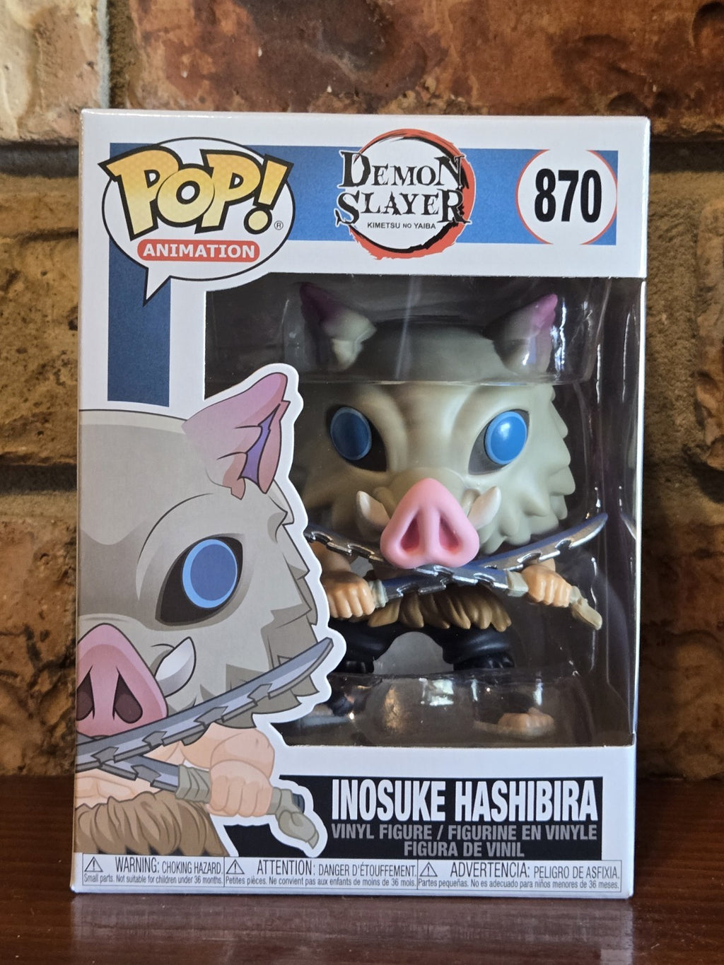 Funko Pop! Inosuke Hashibira #870 Demon Slayer Kimetsu no Yaiba (Box Damage)