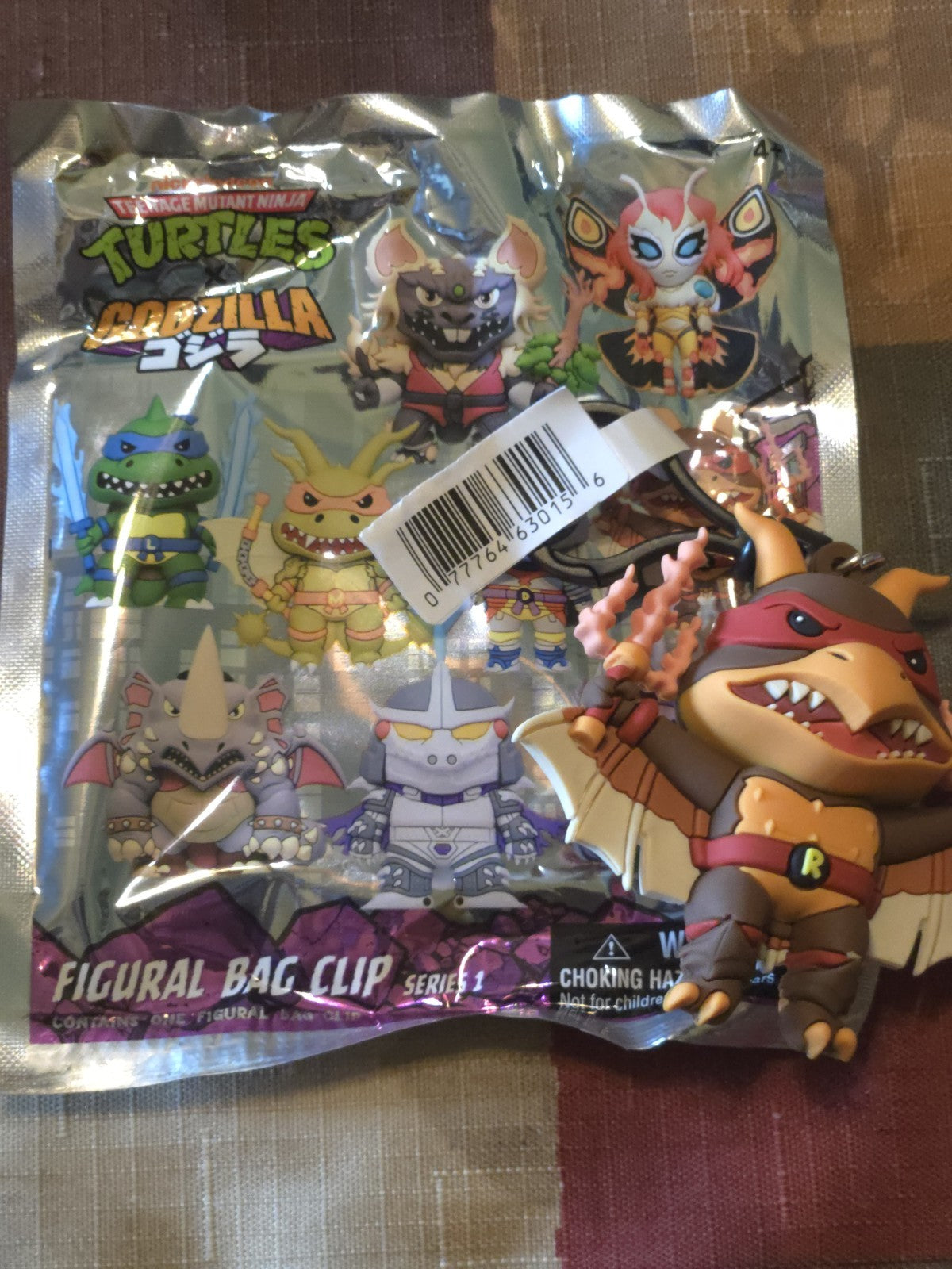 Godzilla x TMNT 3D Figural Blind Bag Clip Raphael X Rodan