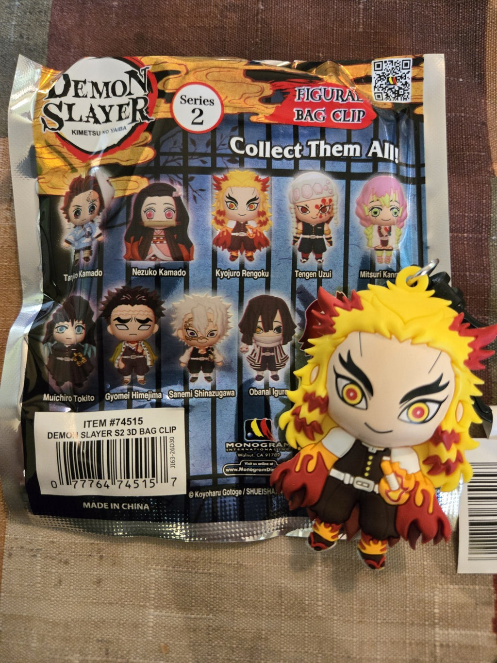Demon Slayer  3D Foam Blind Bag Clip Series 2 Kyojuro Rengoku