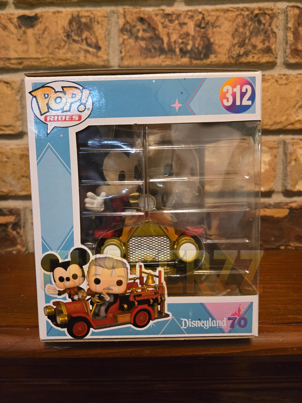 Disneyland 70th Funko Pop Mickey Mouse & Walt on Fire Engine Exclusive #312