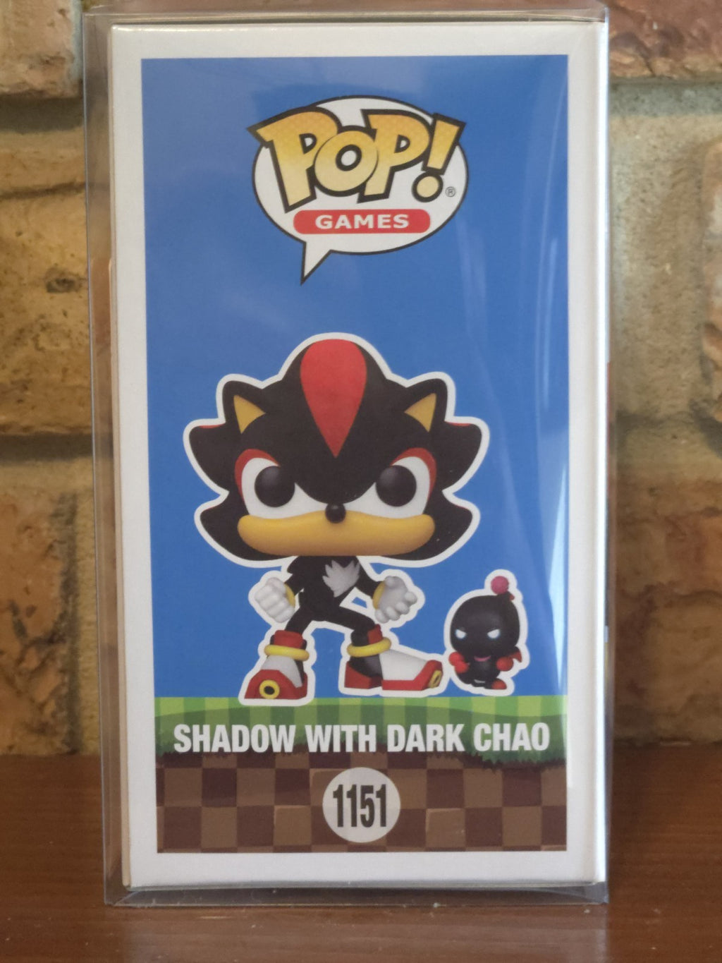 Funko Pop! Sonic The Hedgehog Shadow With Dark Chao #1151 Flocked SE W/Protector