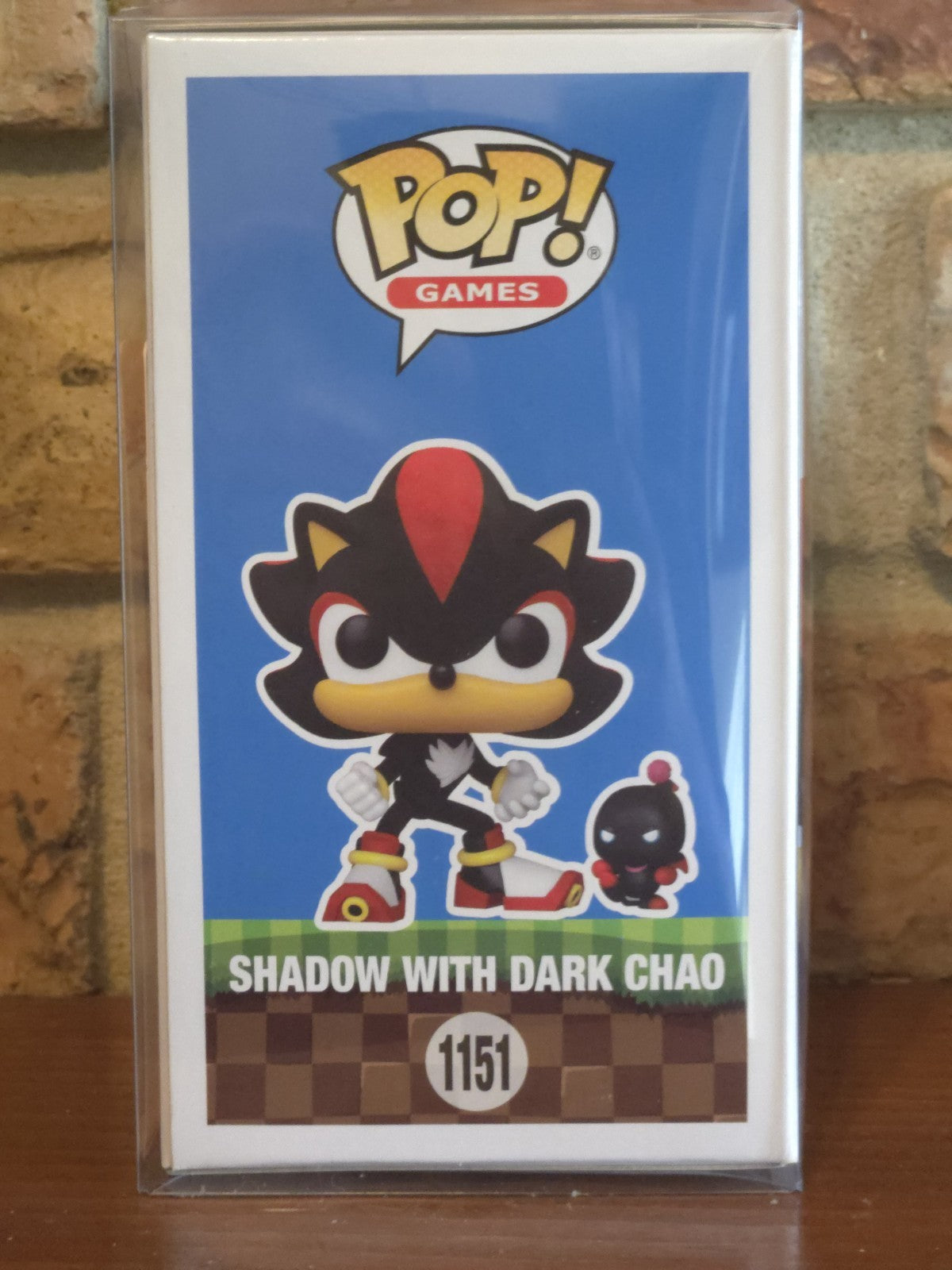 Funko Pop! Sonic The Hedgehog Shadow With Dark Chao #1151 Flocked SE W/Protector