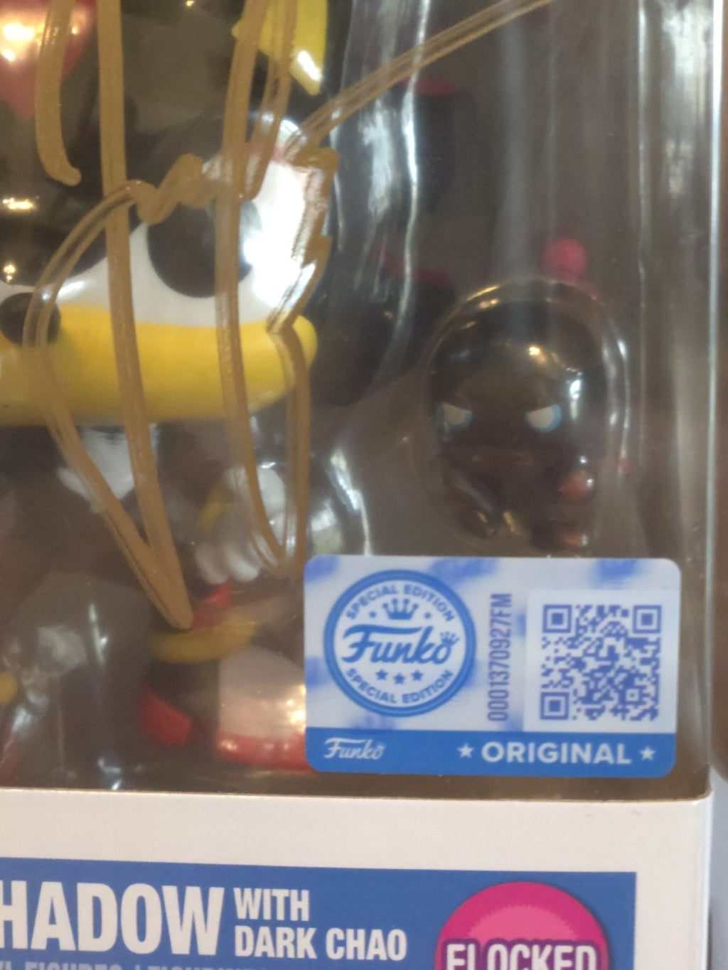 Funko Pop! Sonic The Hedgehog Shadow With Dark Chao #1151 Flocked SE W/Protector