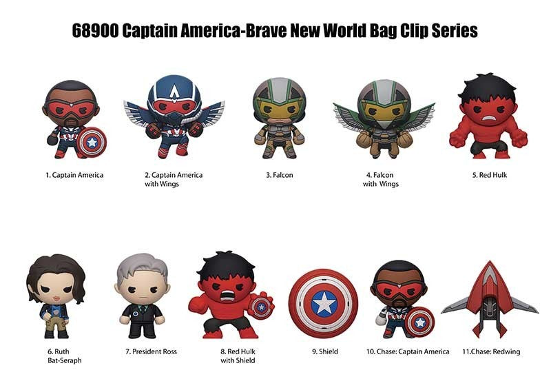 Captain America Brave New World Figural Blind Bag Clip Captain America (CHASE)