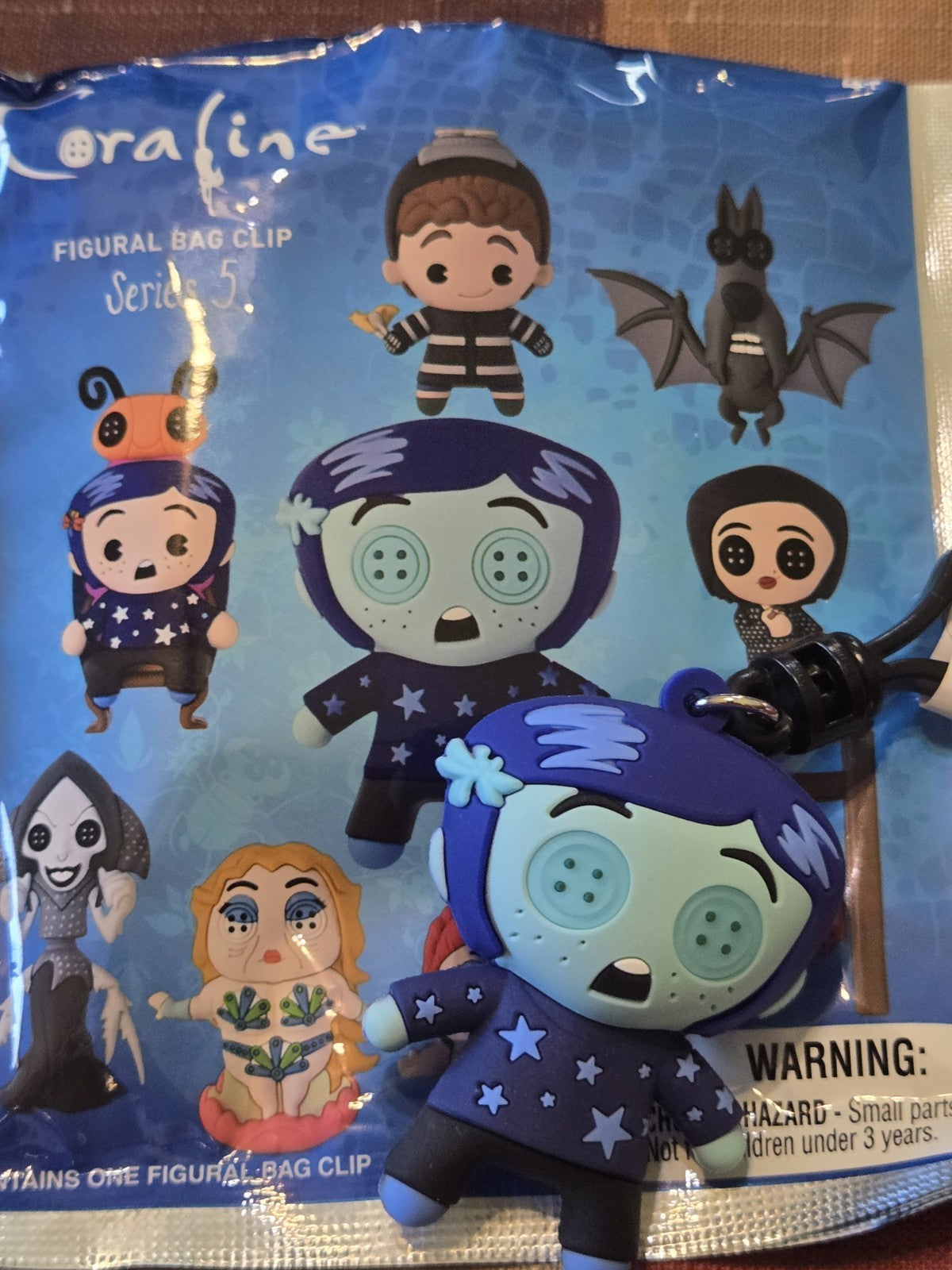 Coraline Series 5 Figural Blind Bag Clip Coraline Glow In The Dark