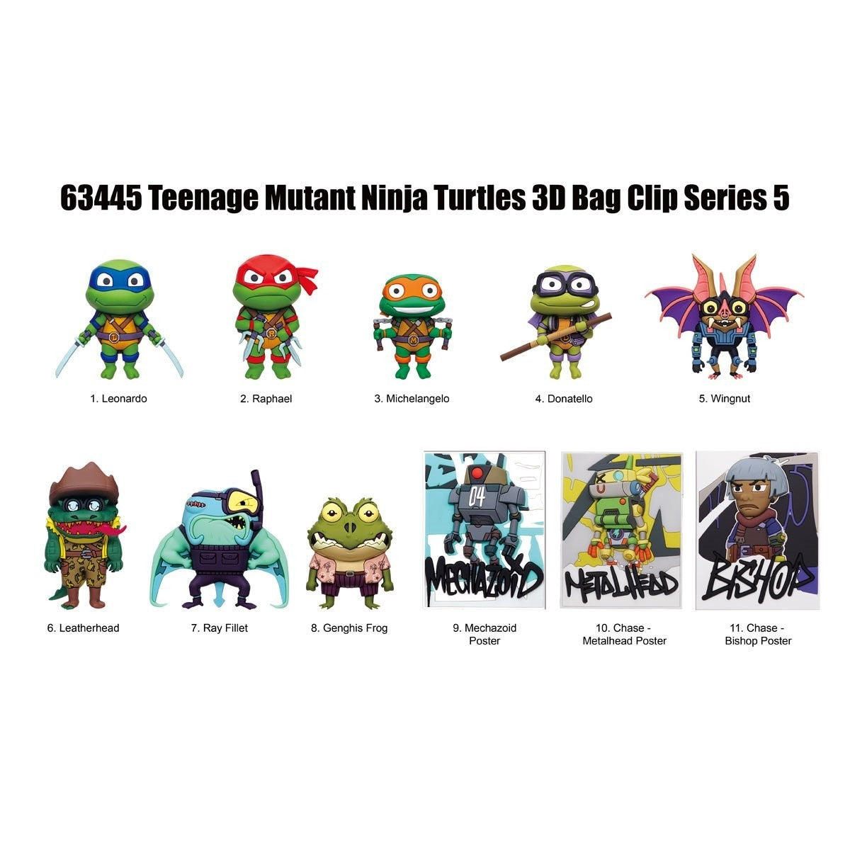 Teenage Mutant Ninja Turtles Series 5 Figural Blind Bag Clip - Michelangelo
