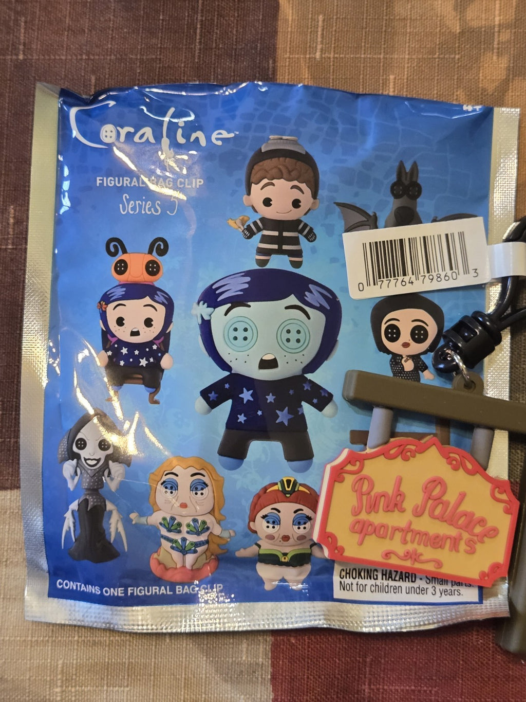 Coraline Series 5 Figural Blind Bag Clip Pink Palace Sign