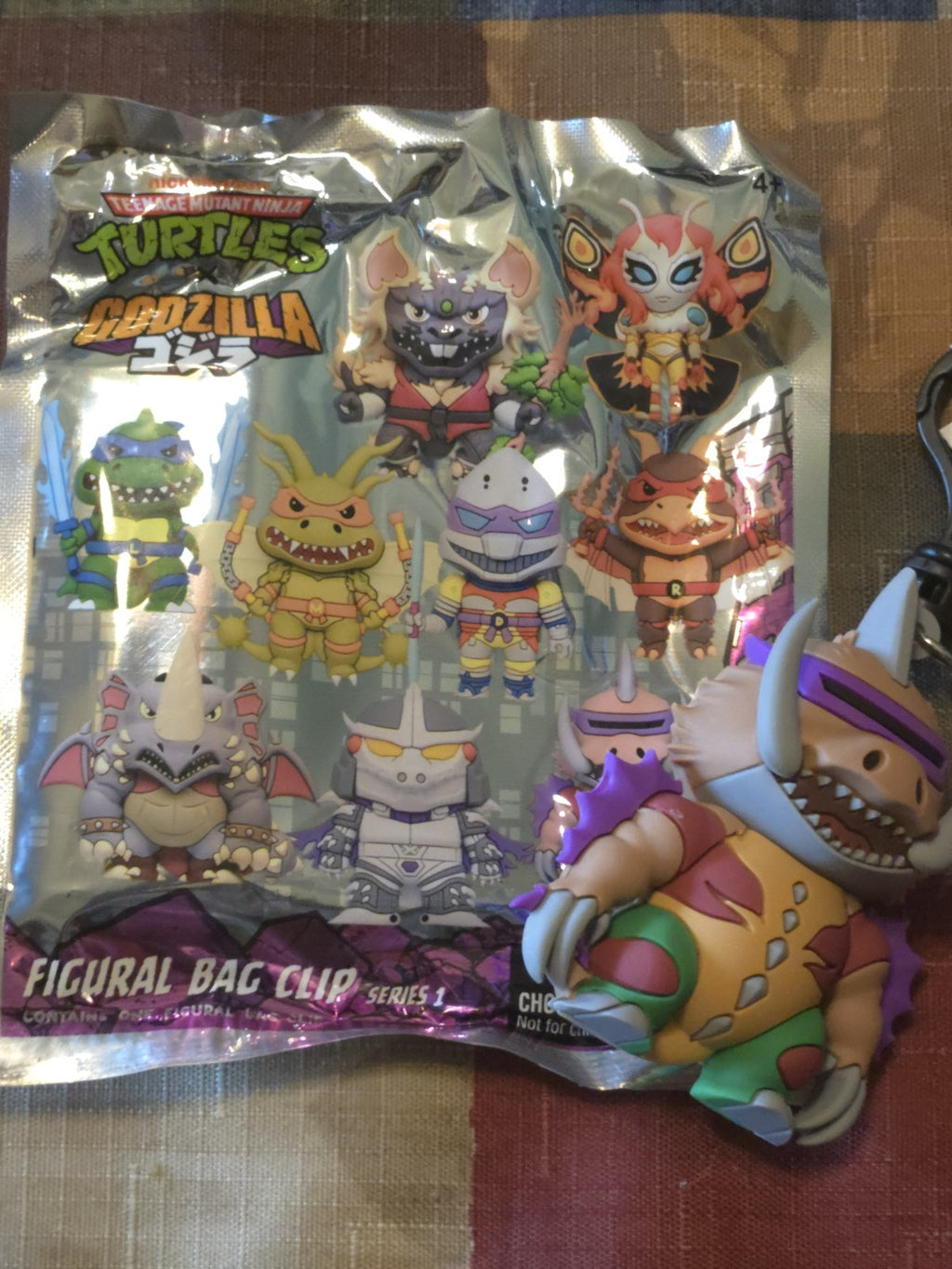 Godzilla x TMNT 3D Figural Blind Bag Clip Bebop X Gigan
