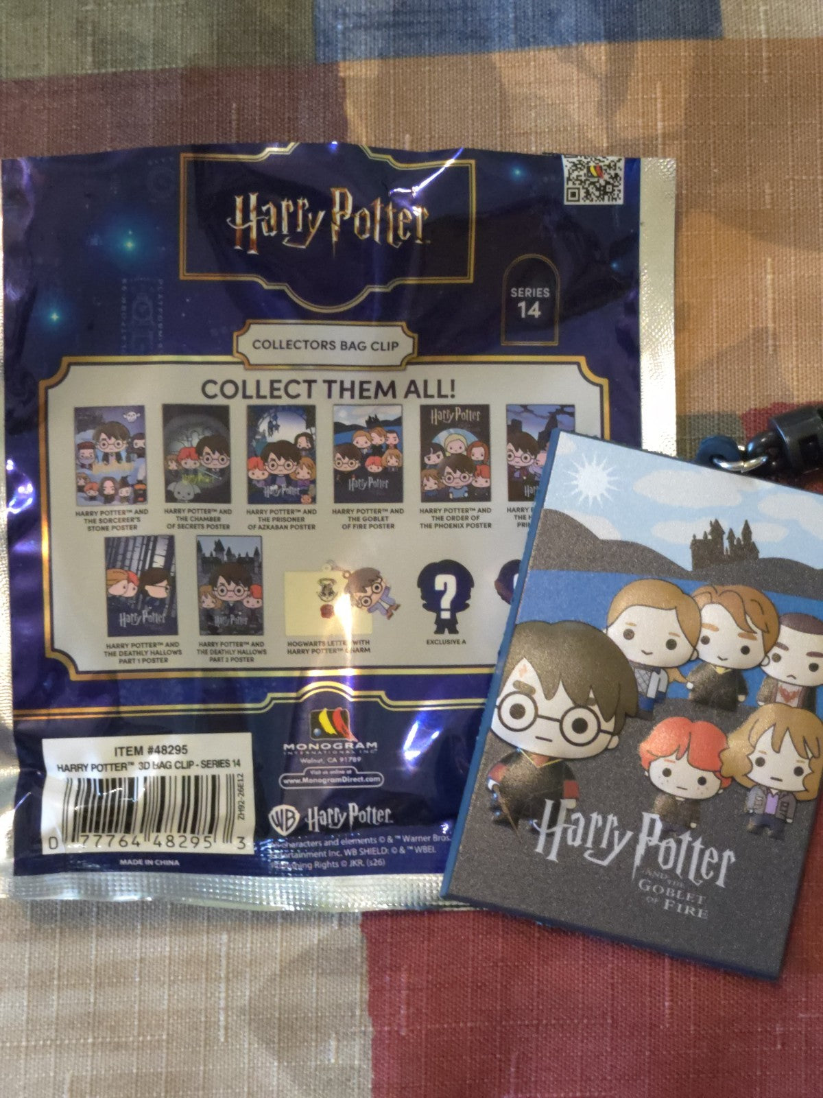 Harry Potter Series 14 3D Foam Blind  Bag Clip The Goblet Of Fire Poster