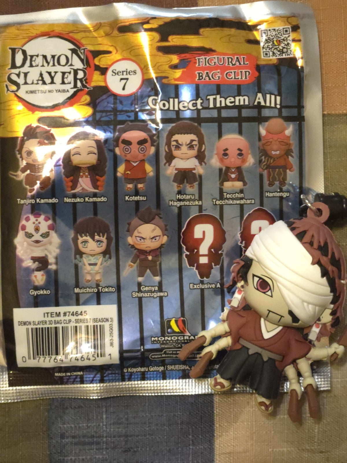 Demon Slayer Series 7 Figural Blind Bag Clip Yoriichi Type 0 (CHASE)