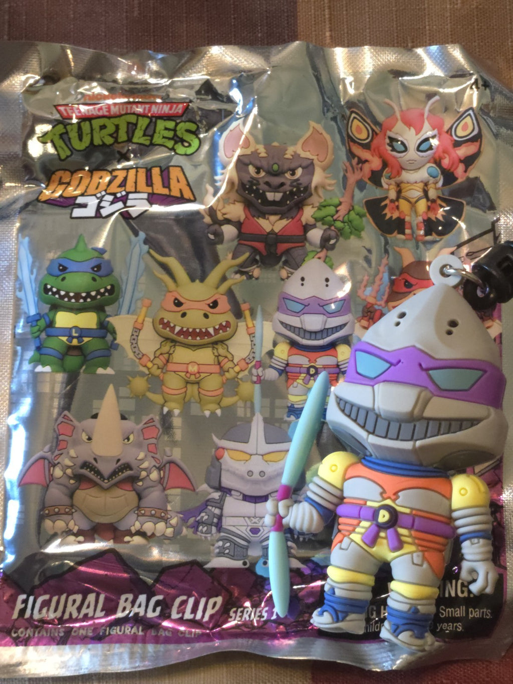 Godzilla x TMNT 3D Figural Blind Bag Clip Donatello X Jet Jaguar