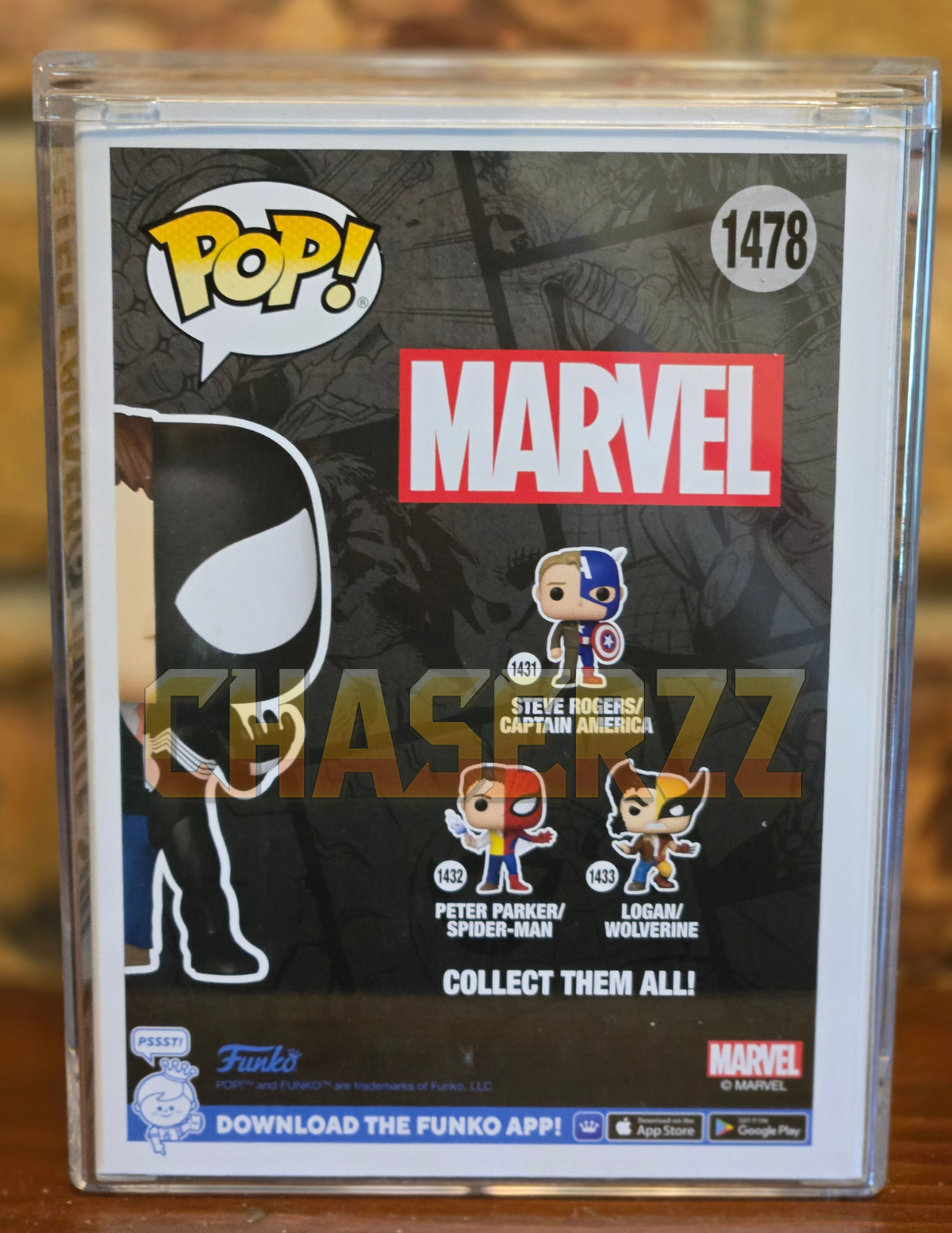 Funko Pop! Peter Parker/Symbiote Suit (GITD) (Chase) With Hard Case