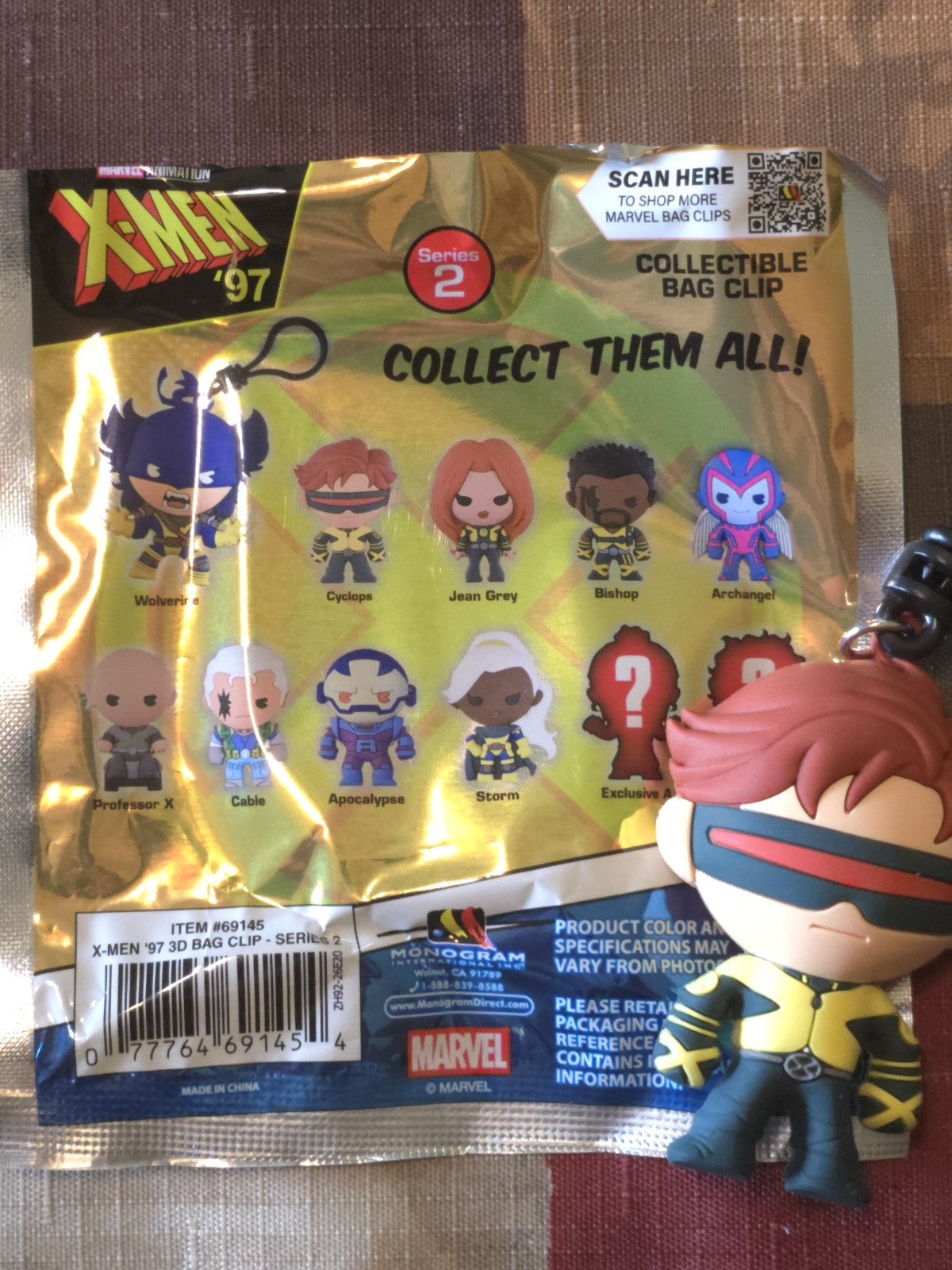 X-Men '97  3D Foam Blind Bag Clip Cyclops
