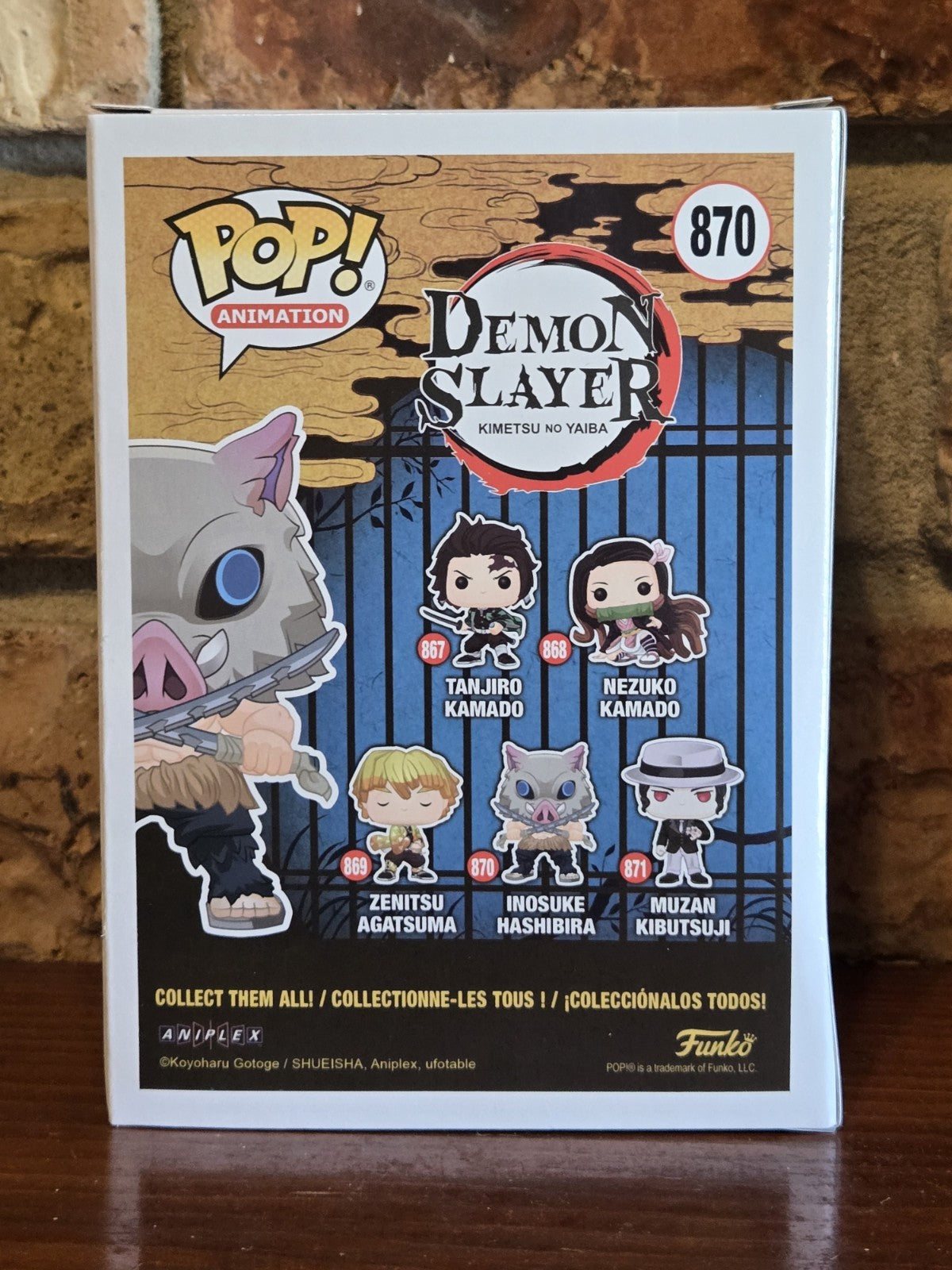 Funko Pop! Inosuke Hashibira #870 Demon Slayer Kimetsu no Yaiba (Box Damage)